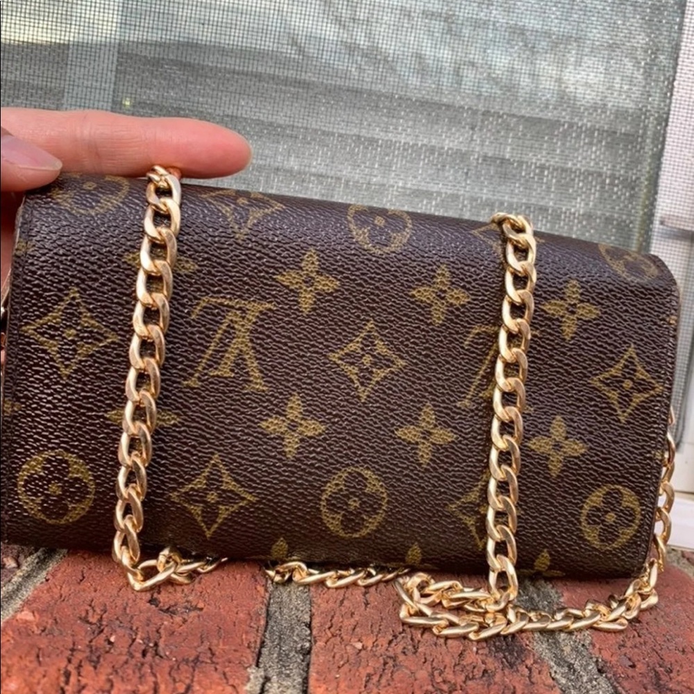 Louis Vuitton monogram long wallet on chain